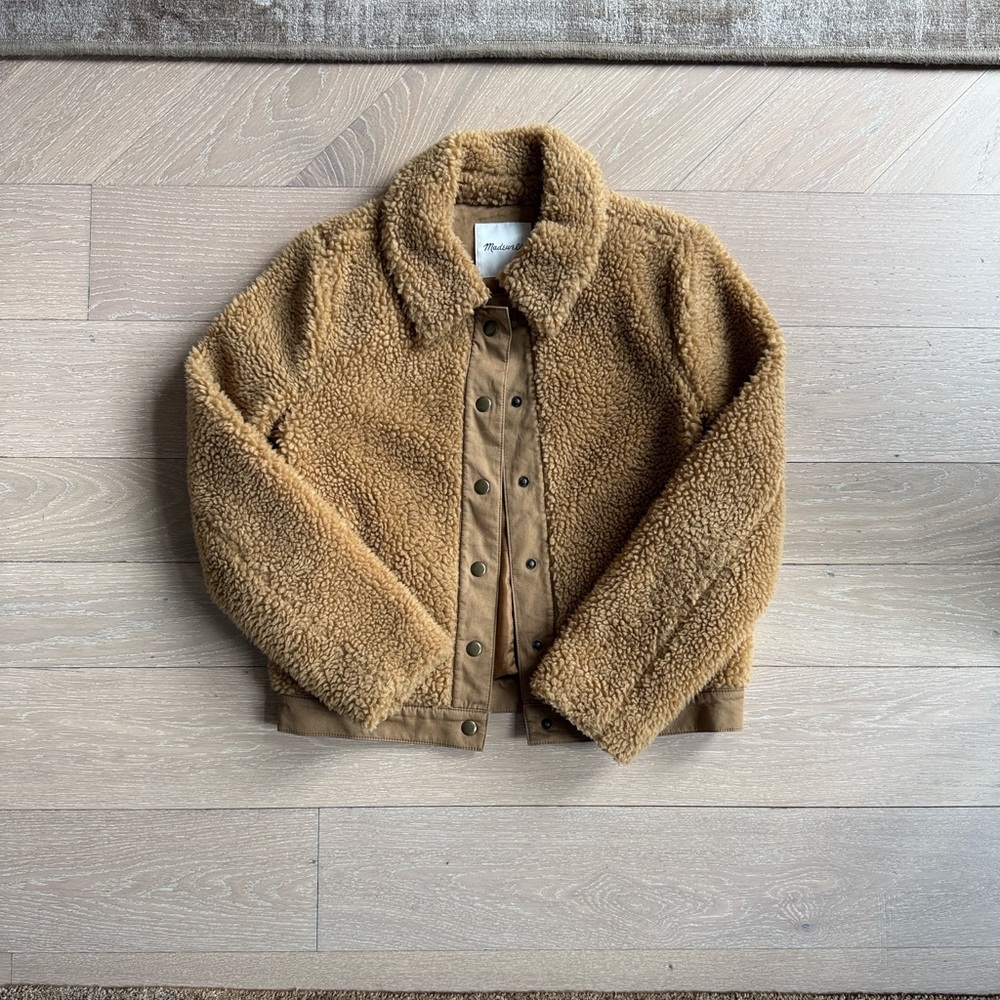 Madewell Brown Sherpa-Lined Jacket